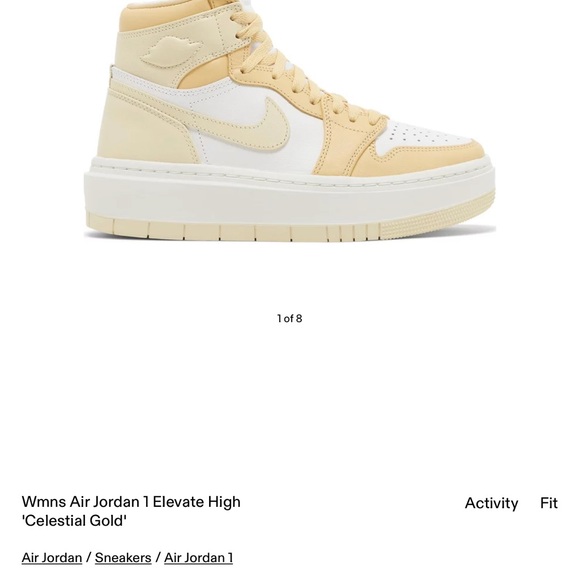 Air Jordan 1 Mid Elevate Nike Celestial Gold Orange Cream - Picture 10 of 10